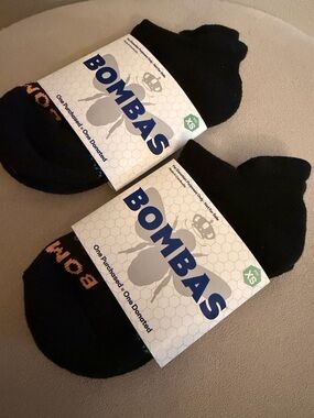Bombas Black Low/No-Show Kids Unisex Socks Big Kid Shoe size 1-3 XS Honeycomb